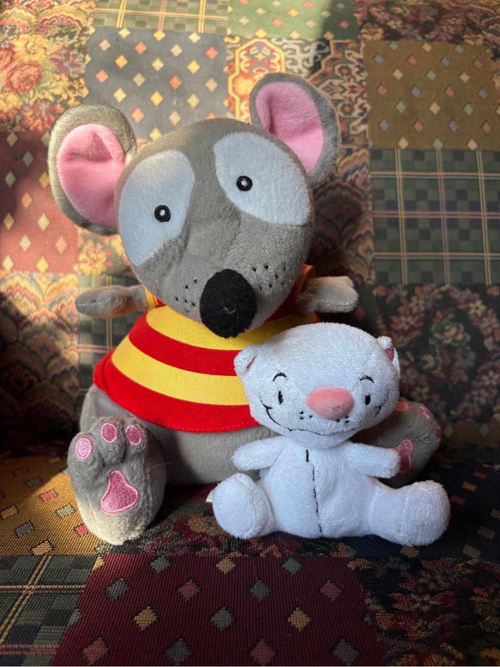 Rare Toopy & Binoo Plush Bundle Amuze 2012 Official Echo Media Mouse & Cat Set